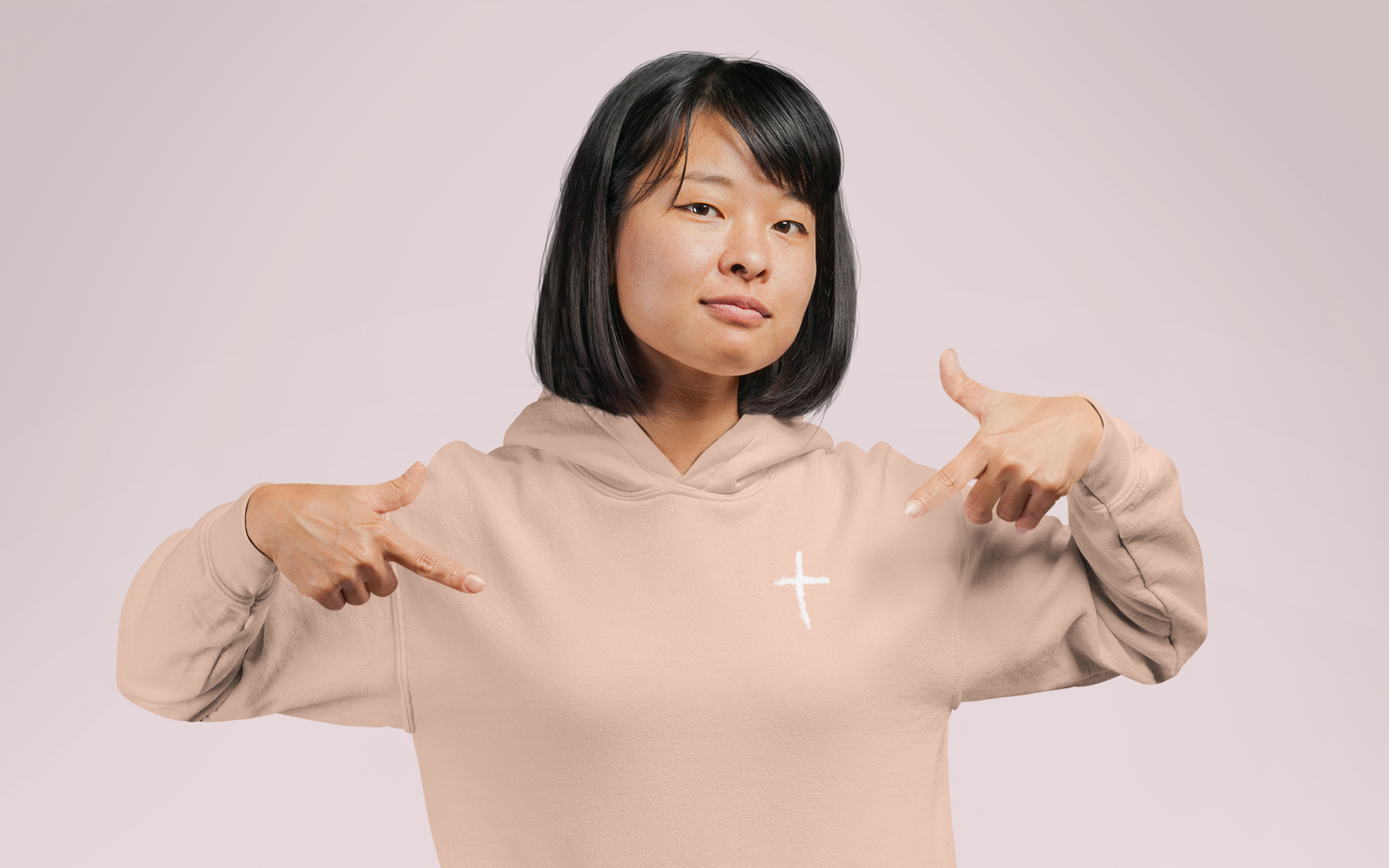Women's Prays Wear Cross Crop Hoodie
