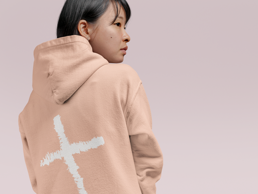 Women's Prays Wear Cross Crop Hoodie